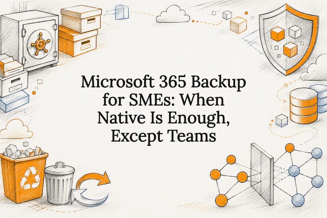 Microsoft 365 backup title card illustration