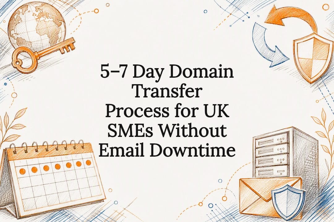 Decorative domain transfer title card illustration
