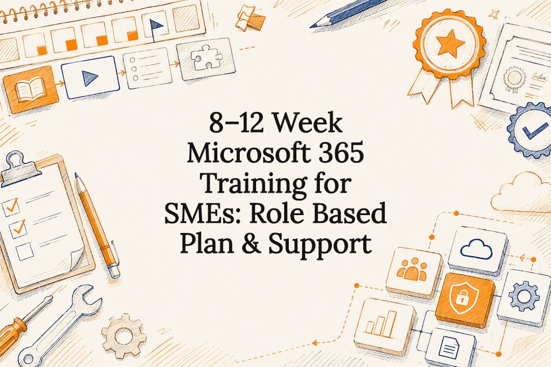 Decorative Microsoft 365 training plan title card
