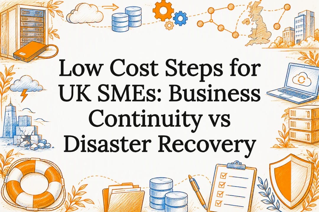 Sketch framing a business continuity title